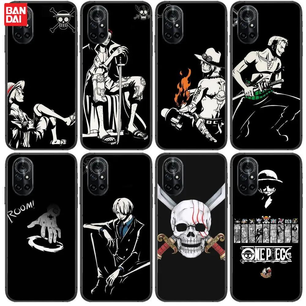 

Hot Selling One Piece Clear Phone Case For Huawei Honor 20 10 9 8A 7 5T X Pro Lite 5G Black Etui Coque Hoesjes Comic Fash desi