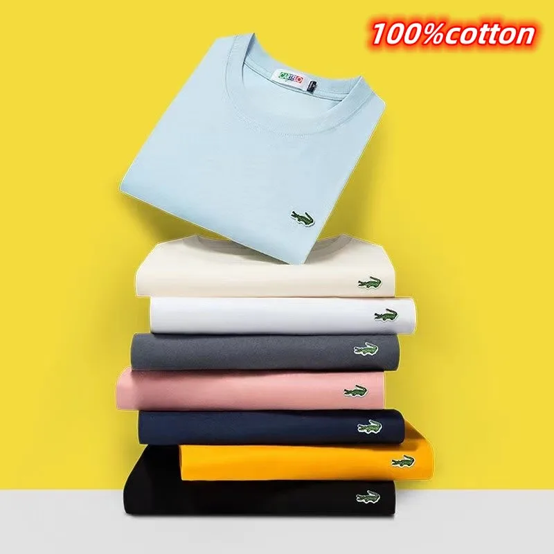 

CARTELO New Summer 100%Cotton T-Shirt For Men Breathable O-neck T-Shirt Fashion Top Casual Embroidered T-Shirt For Men And Women