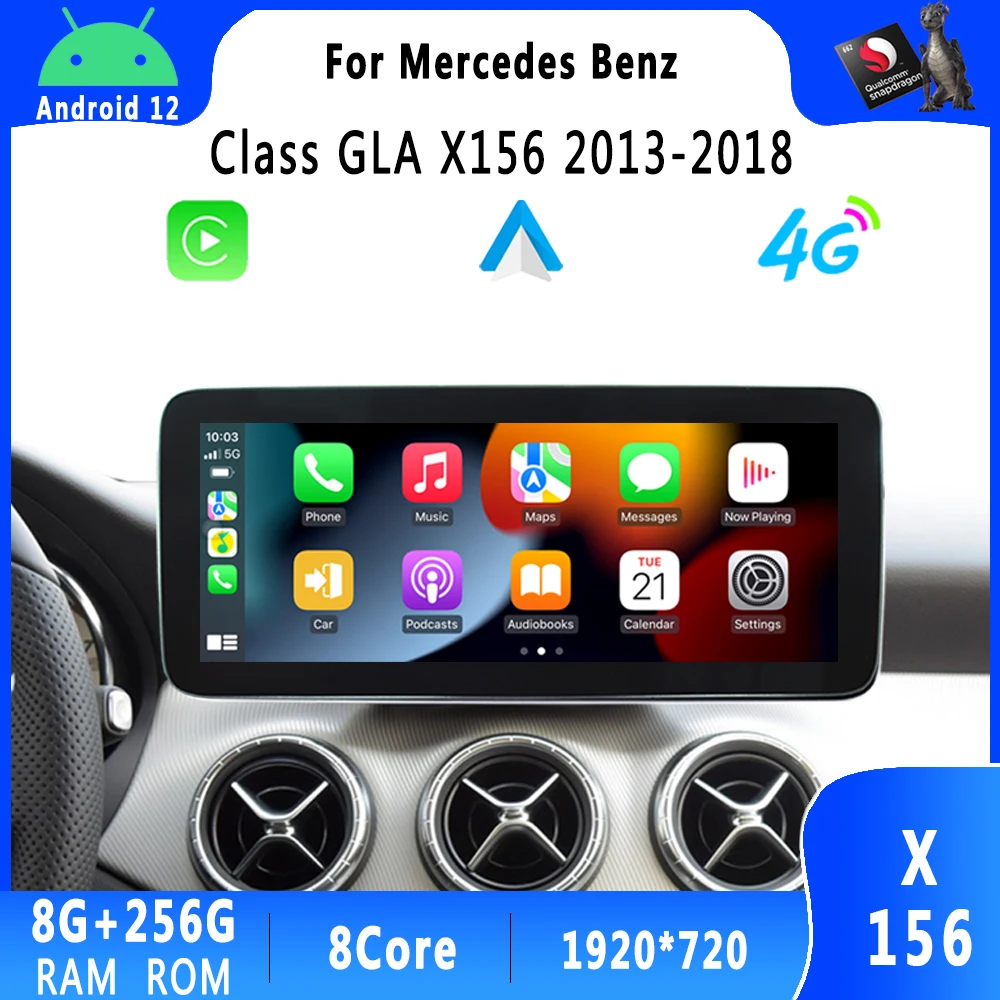 

Snapdragon662 For Mercedes Benz GLA X156 Android 12 Carplay Car Radio stereo GPS Navigation Video Player Multimedia HD Screen