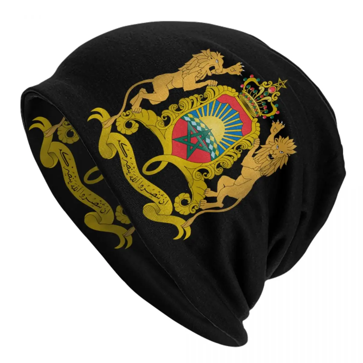 

Kingdom Of Morocco Skullies Beanies Caps Unisex Winter Warm Knit Hat Street Adult Moroccan Patriotic Bonnet Hats Outdoor Ski Cap