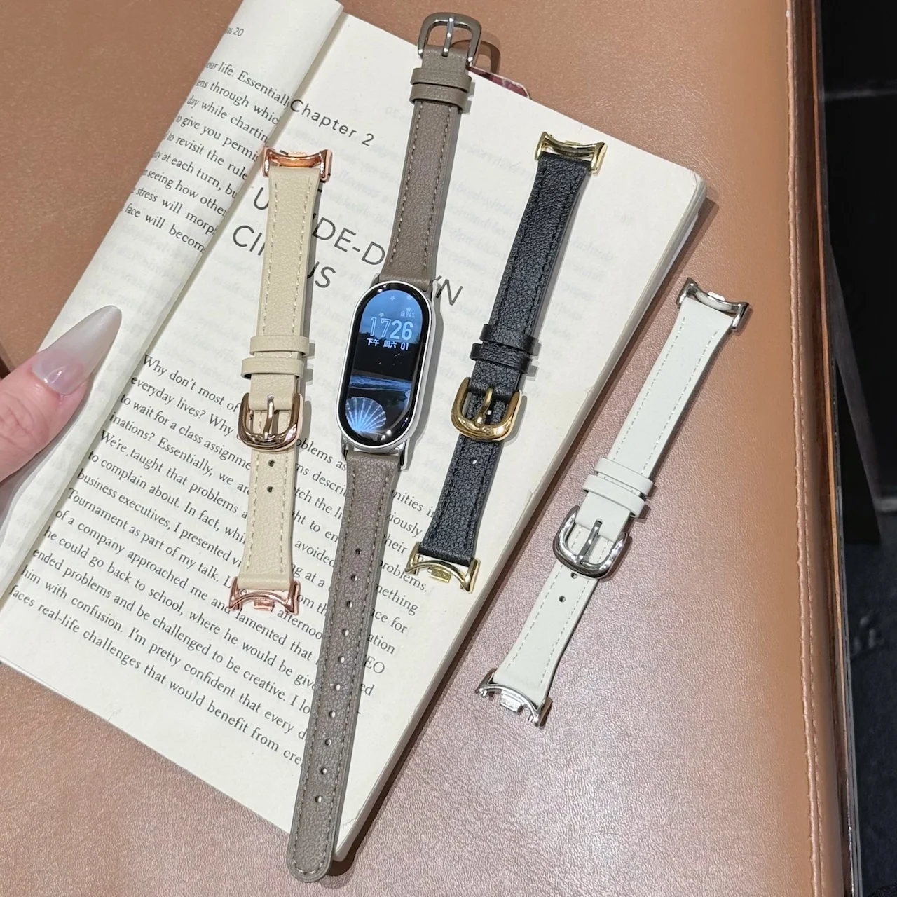 Элегантный тонкий кожаный ремешок для Xiaomi Band 8 9 10 Pro и Redmi Watch 4 5 6, двусторонний из натуральной кожи, 8 цветов, аксессуар для часов. (art.: 3920dd1655419) - 3920dd1655419