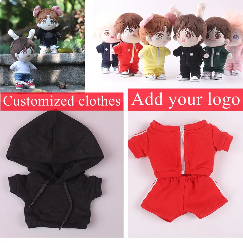 

Add Your Logo Image for 20cm Star Doll Clothes Customized 20cm Doll Clothes with Logo Printed DIY doll clothes for pop Idol doll