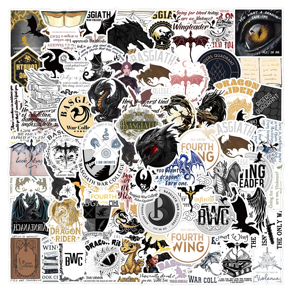 Мультяшные наклейки в виде крыла дракона 10/30/50/100 шт