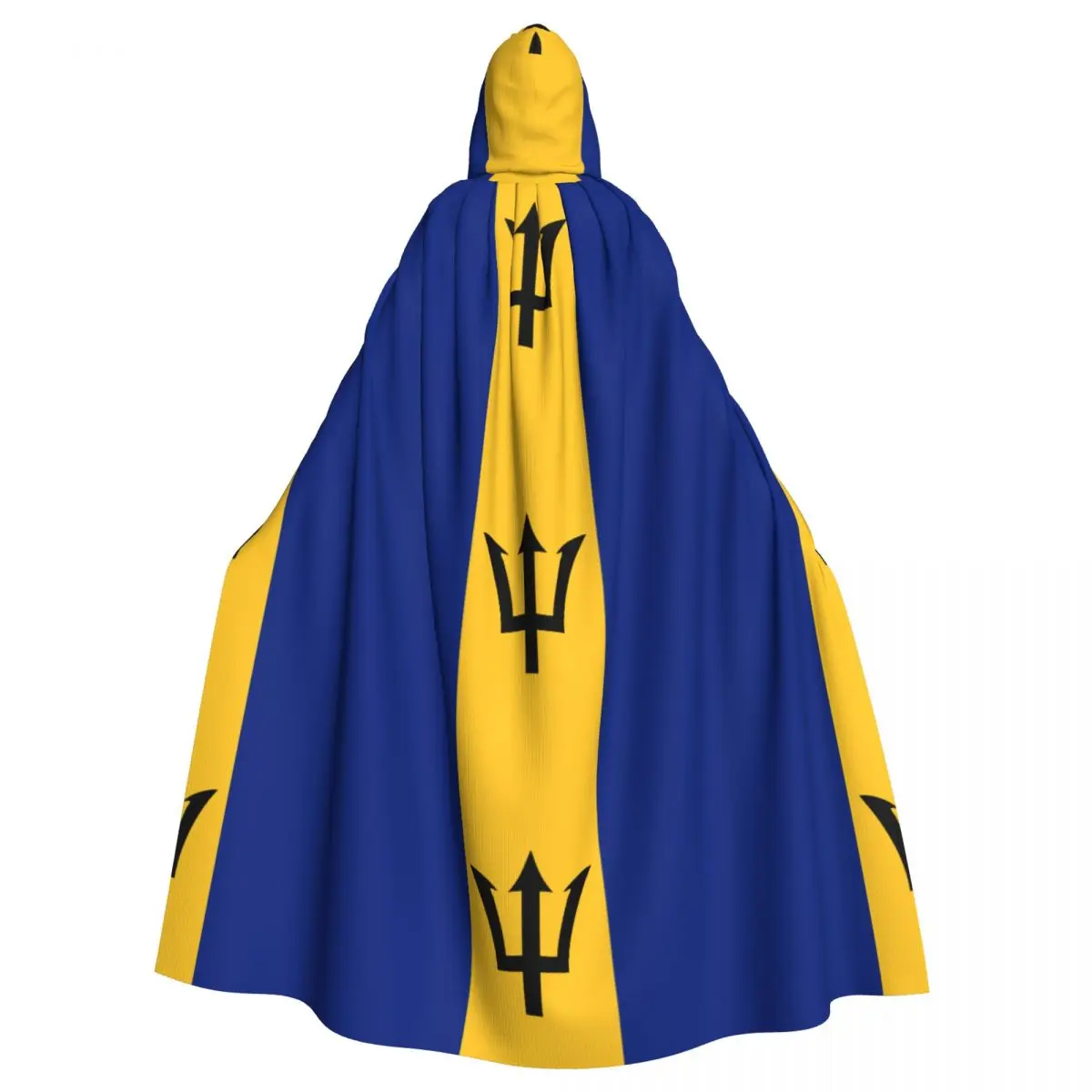 

Unisex Witch Party Reversible Hooded Adult Vampires Cape Cloak Barbados Flag