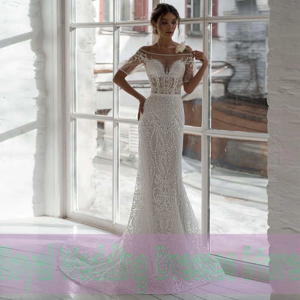 

Exquisite Wedding Dresses Mermaid Handmad Flower Sweetheart 2022 Applique Open Back Floor Length Print Bridal Gowns Robe De Ma