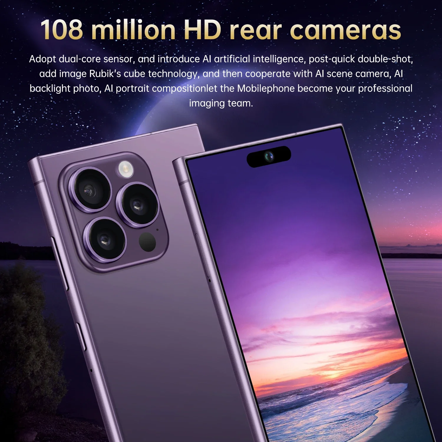 I16 Pro Max смартфон с 5 5-дюймовым дисплеем процессором Snapdragon 8 Gen 3 7 мАч двумя слотами