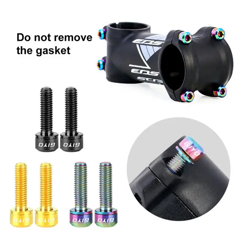 

Stem Screws 1 Set Durable Ultralight With Washer High-quality Bike Accessories Handlebar Screws 4 Colors Resistant To Corrosion