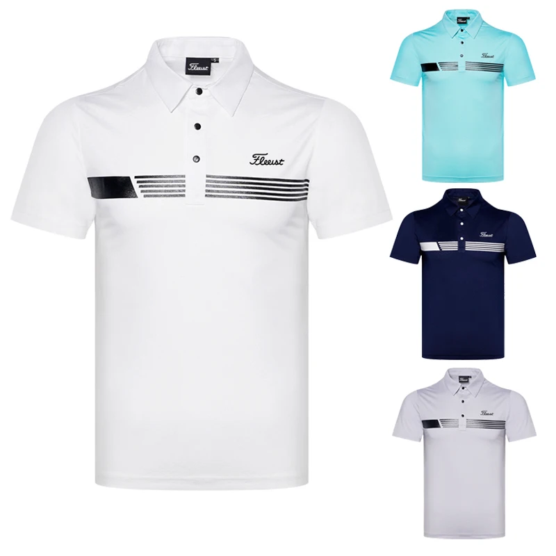 

2022 Golf Wear Men's Shirt Fashion Sports Short Sleeve T-shirts Dry Fit Breathable summer Polo Shirts for Men