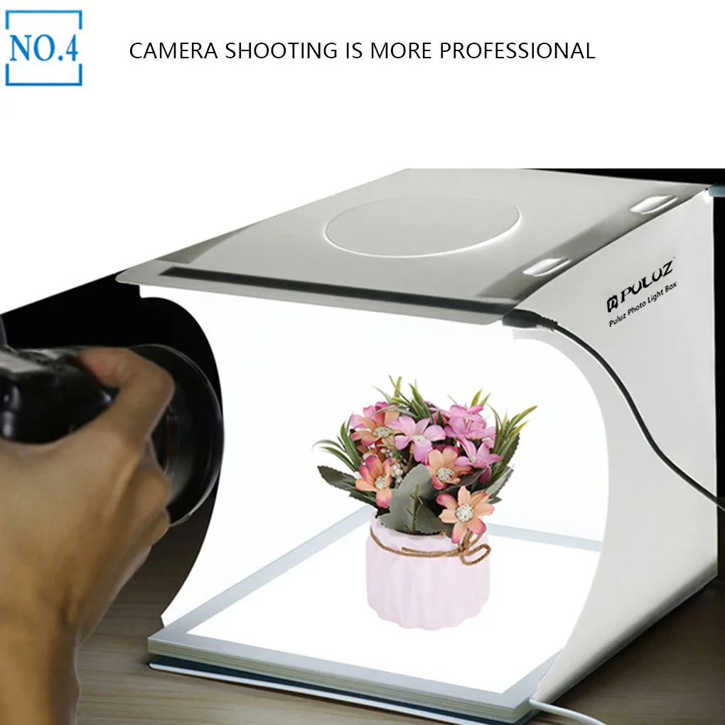 

8 7 Lightbox Photo Studio Boxes Tabletop Shooting Light Box Foldable LED Photography Tent Shadowless Bottom Lamp Panel