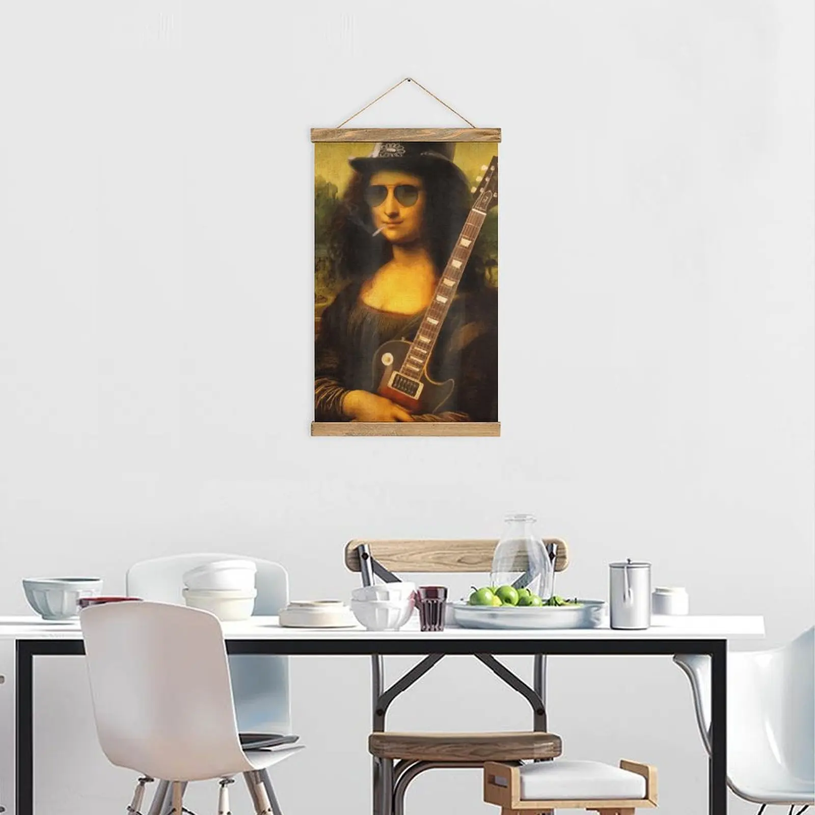 Холст Висячая Картина Мона Лиза Але Премиум Юмор Кухня Настенное Украшение Стиль