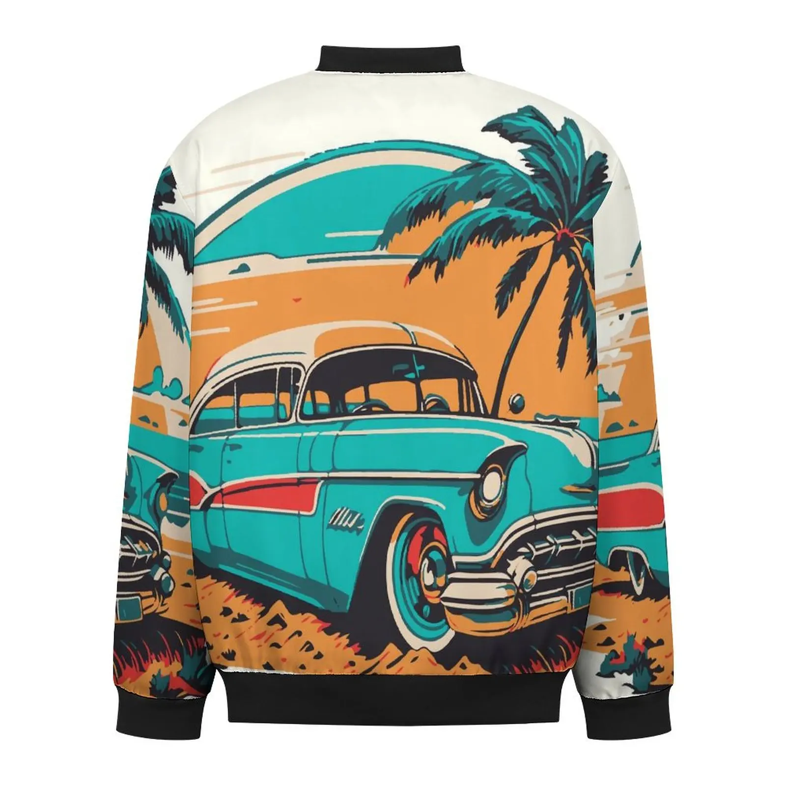 Винтажные повседневные мужские куртки с принтом пальмовых деревьев пальто