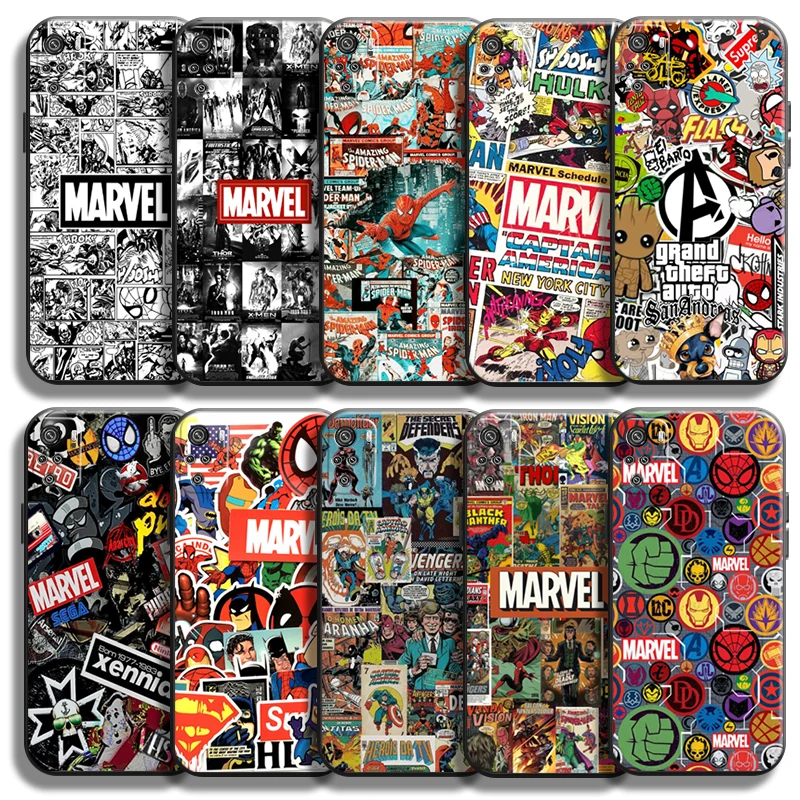 

Marvel Comics Logo For Xiaomi Redmi Note 10 10S 10T Pro 5G Phone Case Carcasa Coque Back TPU Silicone Cover