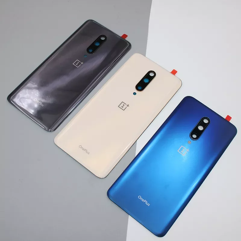 

For Oneplus 7 Pro 7pro Glass Back Battery Cover Rear Door Housing Panel Case Replace For One Plus 7 pro With Camera Len+Adhesive