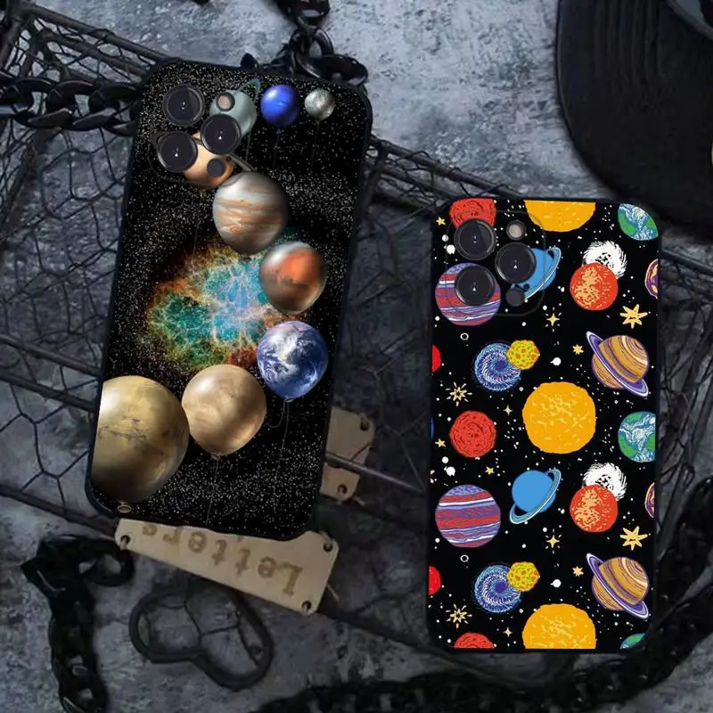 

Sky Space planet Moon stars Phone Case for iPhone 8 7 6 6S Plus X SE 2020 XR XS 14 11 12 13 Mini Pro Max Mobile Case