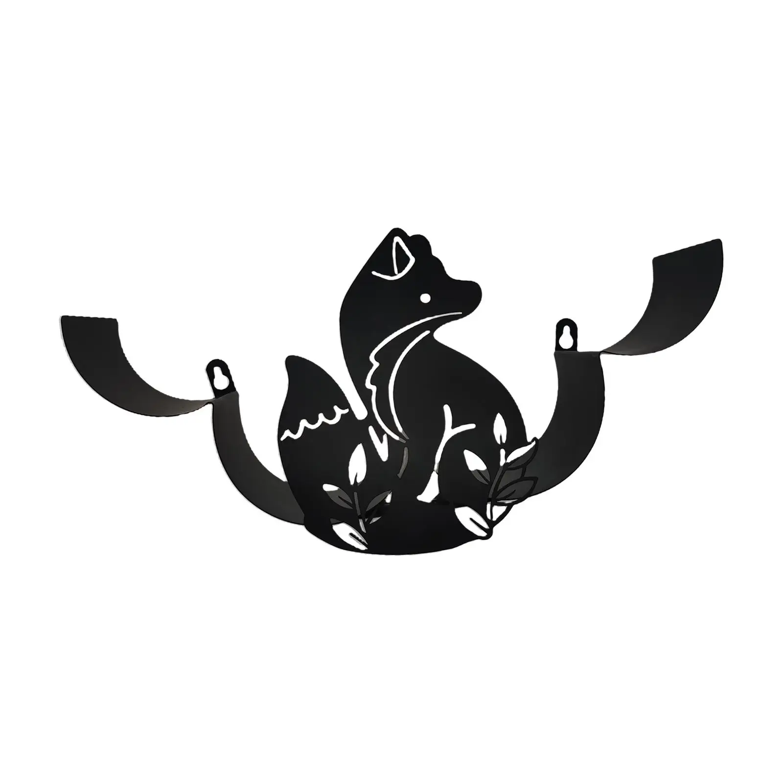 

Wll Mounted Toilet Pper Roll Holder Iron Blck Fox Novelty Toilet Tissue Holder Roll Pper Stnd for Bthroom Orgnizer Decor