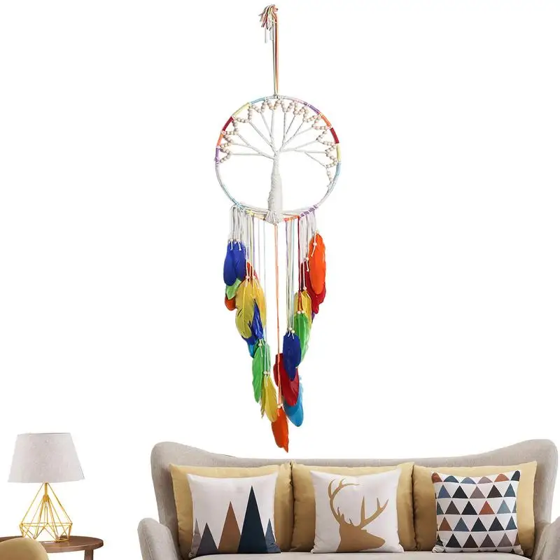 Dreamcatcher Colorful Dream Catcher For Girls Circular Net Wall Decor Bedroom Room Nursery