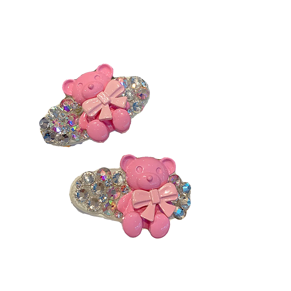 Шпильки с медвежонком! Изящный искусственный зажим высоким краем нишевой дизайн