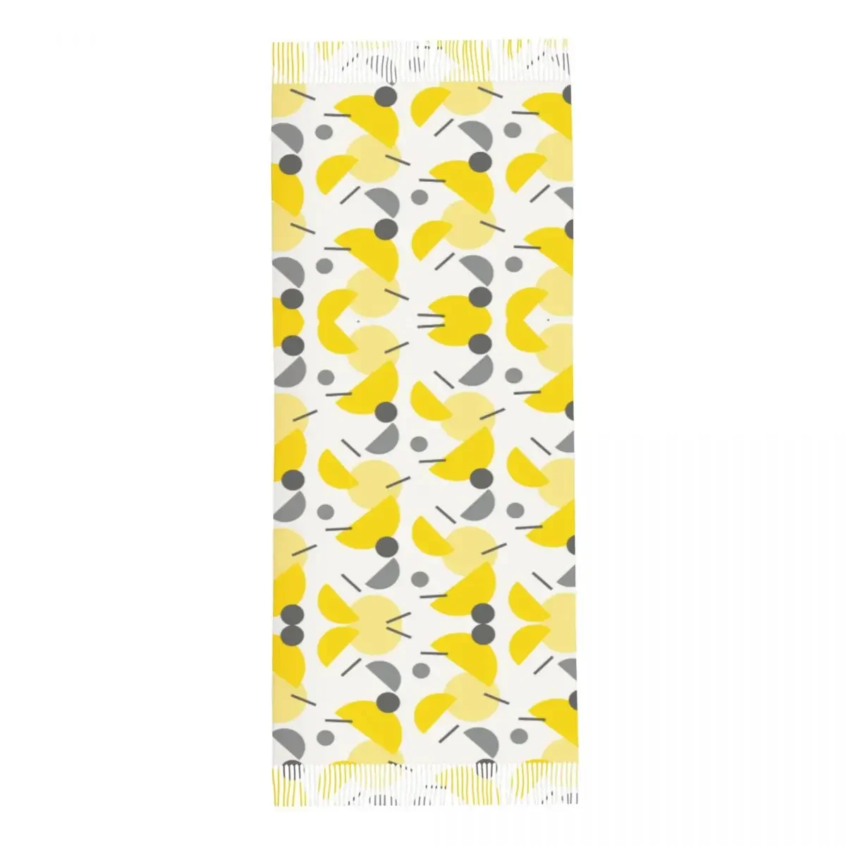 Индивидуальный Печатный теплый тон длинный ворс бахрома мужской шарф для женщин