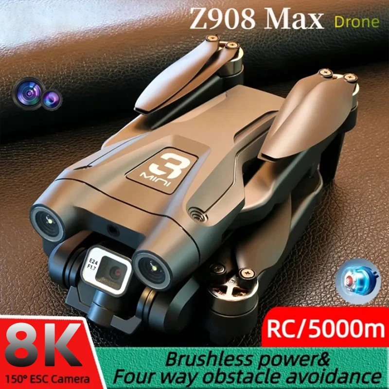 Квадрокоптер SAHE Z908Pro Max складной профессиональный, бесщеточный Дрон, 8K ESC, защита от внешних препятствий, четыре оси, Радиоуправляемый