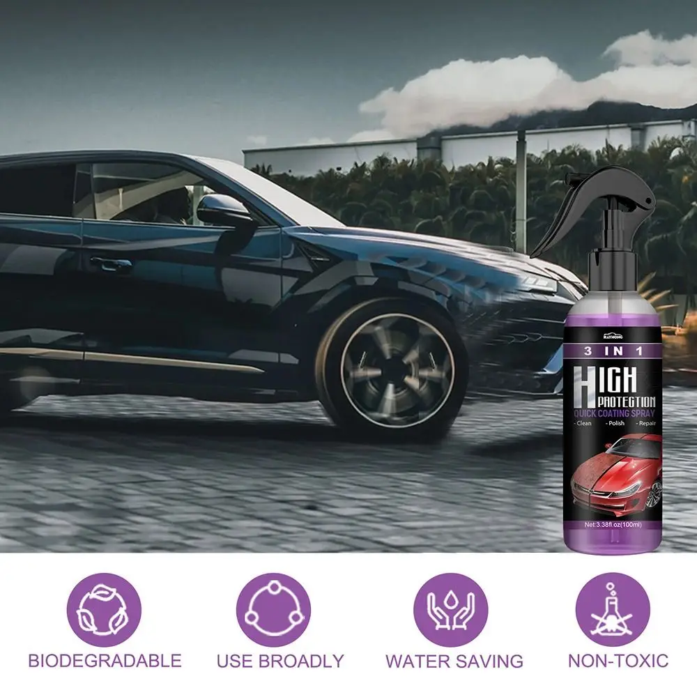 

100ML High Protection Waterless Fortify Quick Hydrophobic Ceramic Coating Spray Polish Spray Car Wax Car Coat