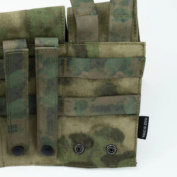 Molle Pendant Dsign, Tactical Vest, Miscellaneous Items Three Linked Bags Magazine Storage Bag Green Virtual Camouflage TC0035