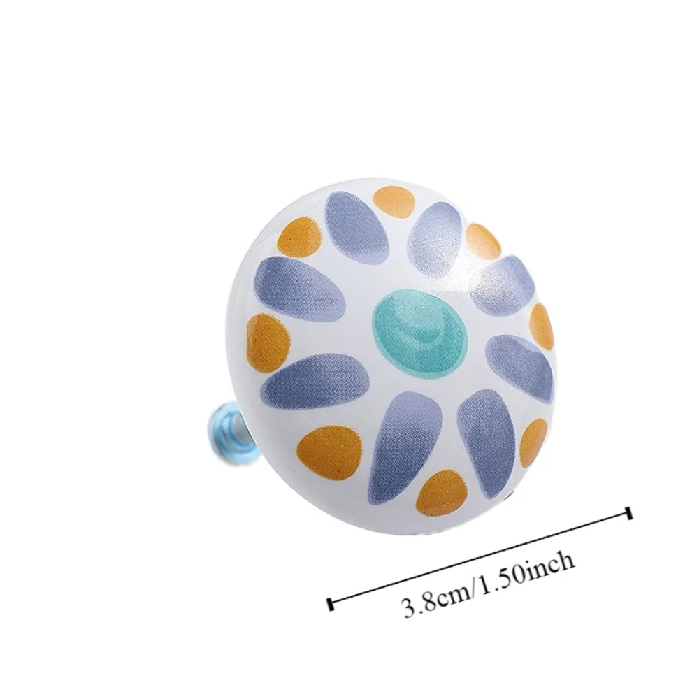Дверные ручки для шкафа керамические с винтом мебели животных цветов круглые
