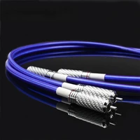 pair hifi single crystal copper silver plated rca interconnect audio cable diy rhodium plating plug