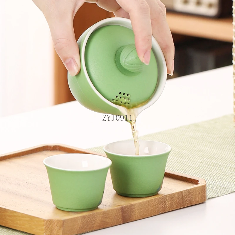 Дорожный чайный сервиз керамическая быстрая чашка портативный для кемпинга один