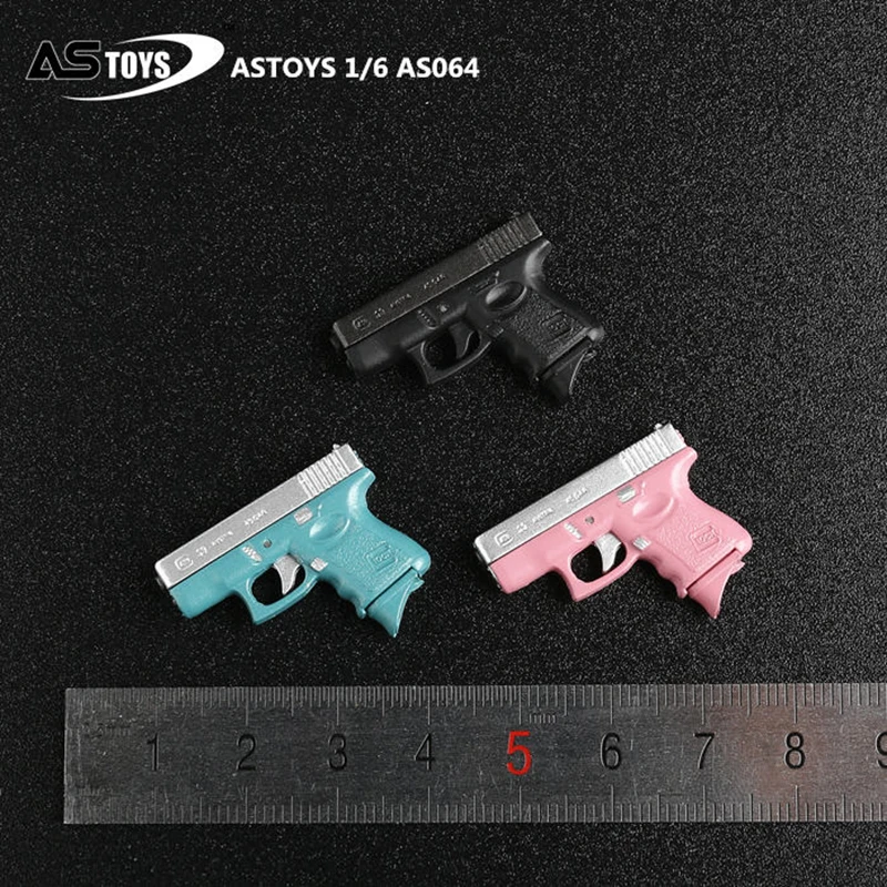 

1/6 ASTOYS AS064 Black Widow Glock G20 Pistol Model Tricolor Fit 12 Inch Action Figure Body