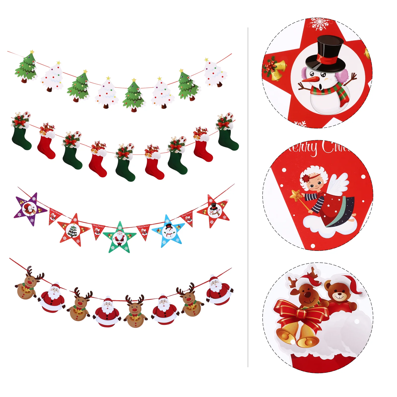 

Christmas Party Pendant Banner Hanging Decoration Merry Burlap Outdoor Indoor Decor Inside Layout