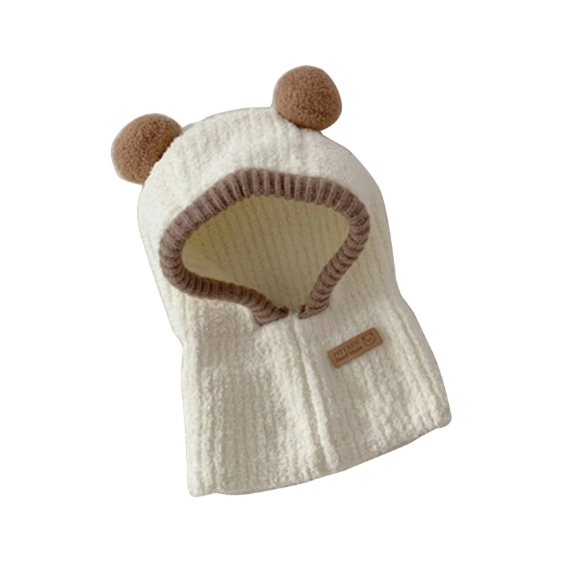 Детская шапка 2 в 1 шарф интегрированная теплая зимняя шапка-ушанка утепленная