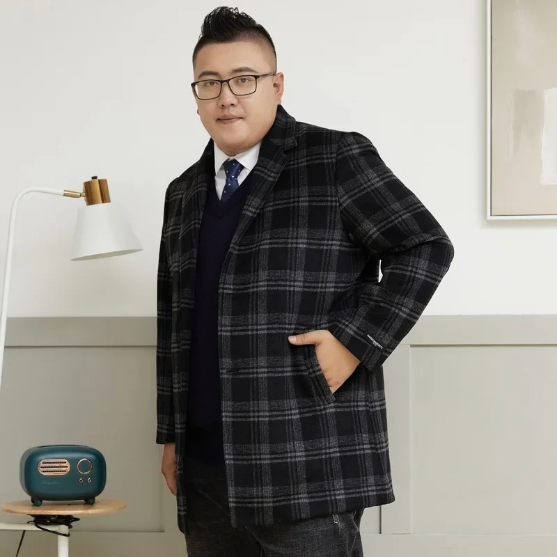 

Новое поступление модный Suepr большой Высококачественный Свободный Повседневный шерстяной утепленный клетчатый мужской костюм