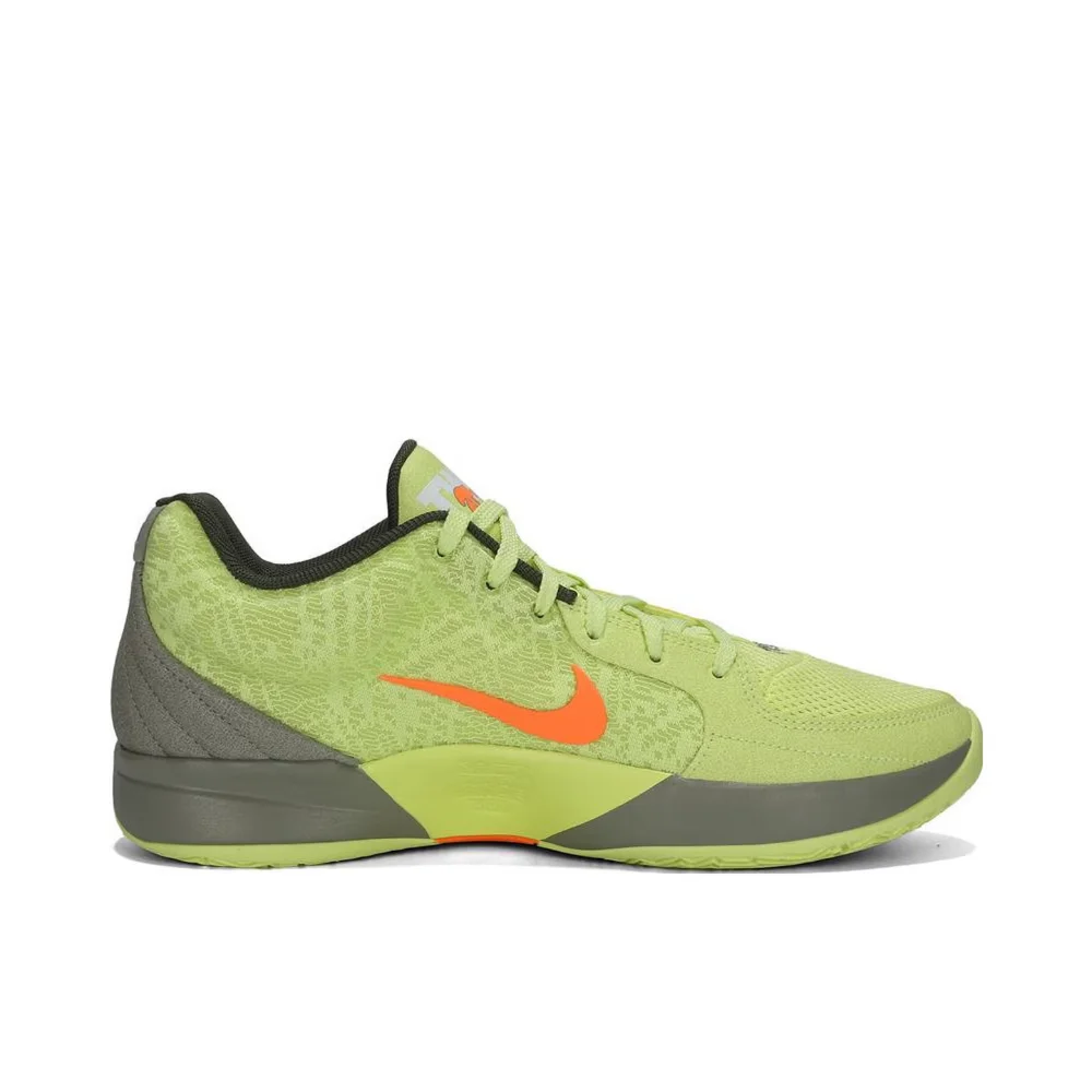 Фото Кроссовки для баскетбола Nike Ja 2: удобные, универсальные, нескользящие, прочные, низкие, унисекс, желто-зеленые FD7327-701 №3