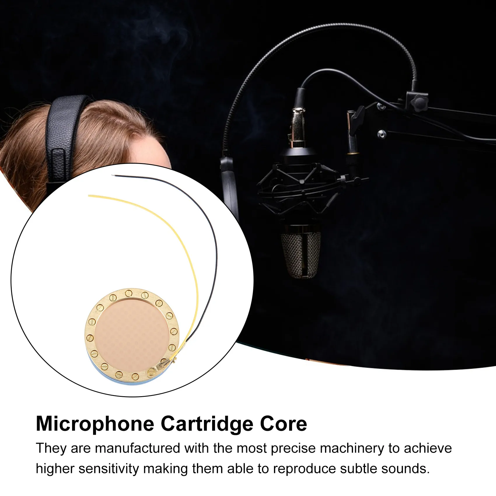 34mm Large Diaphragm Microphone Core Recording Condenser Mic Capsule for Studio