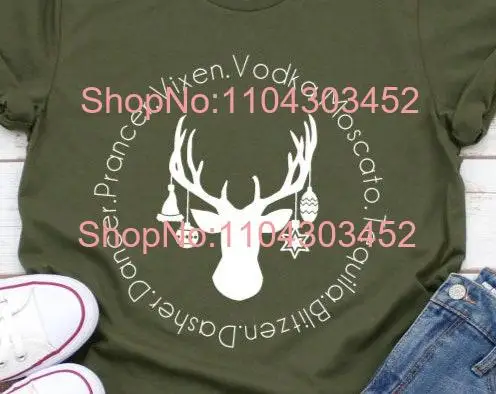 Необычная рождественская футболка праздничные духи питьевые забавные олени