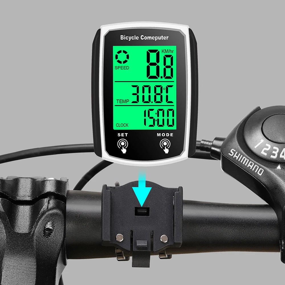 

Bicycle Computer Speedometer ABS Night Vision Waterproof Stopwatch Bike Odometer Cycling Speed Counter bicycle speedometer