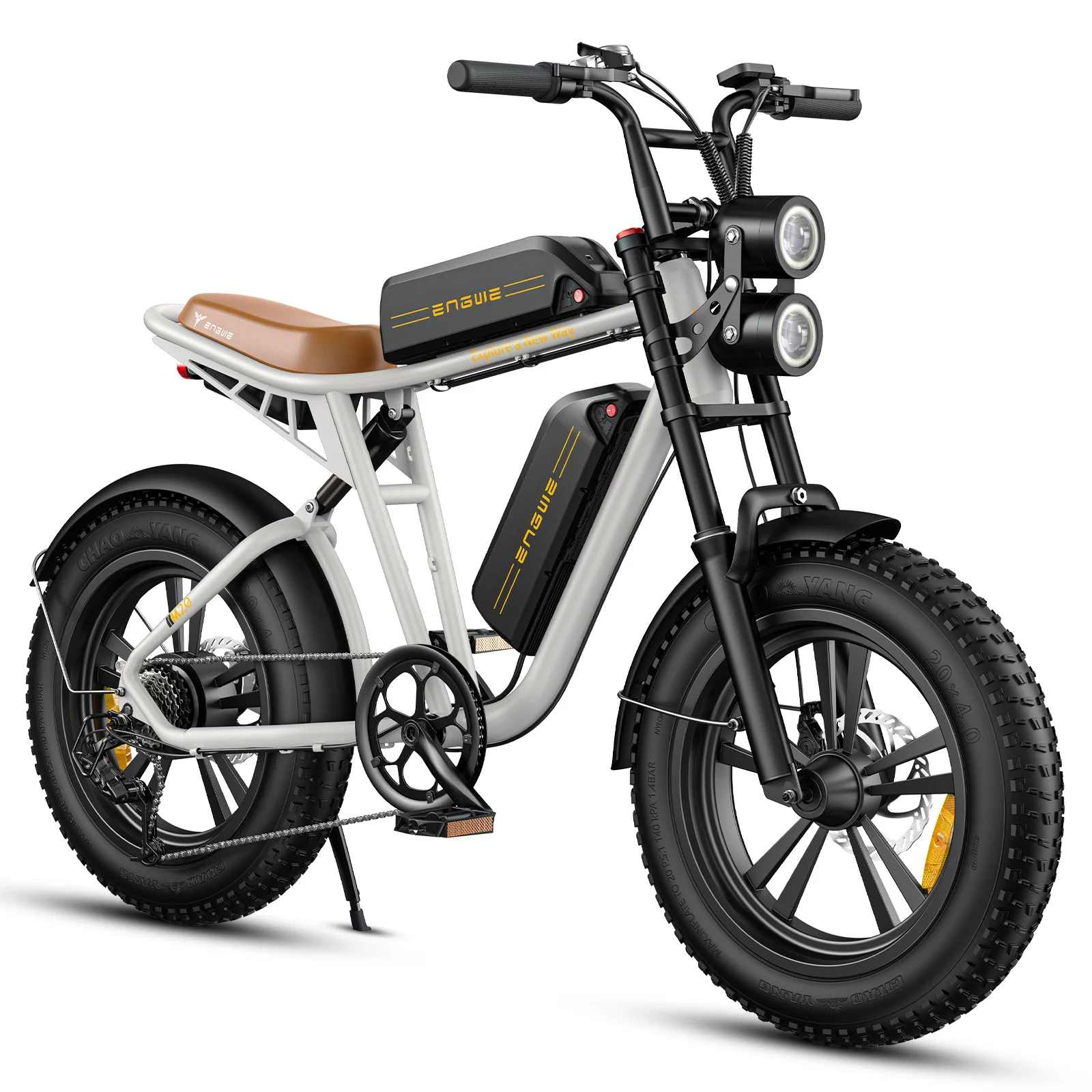 ENGWE M20 Ebike 750W Powerful Motor 48V 26Ah Dual battery 20*4.0'' Fat Tire Electric Bike Mountain Snow Beach Bicycle
