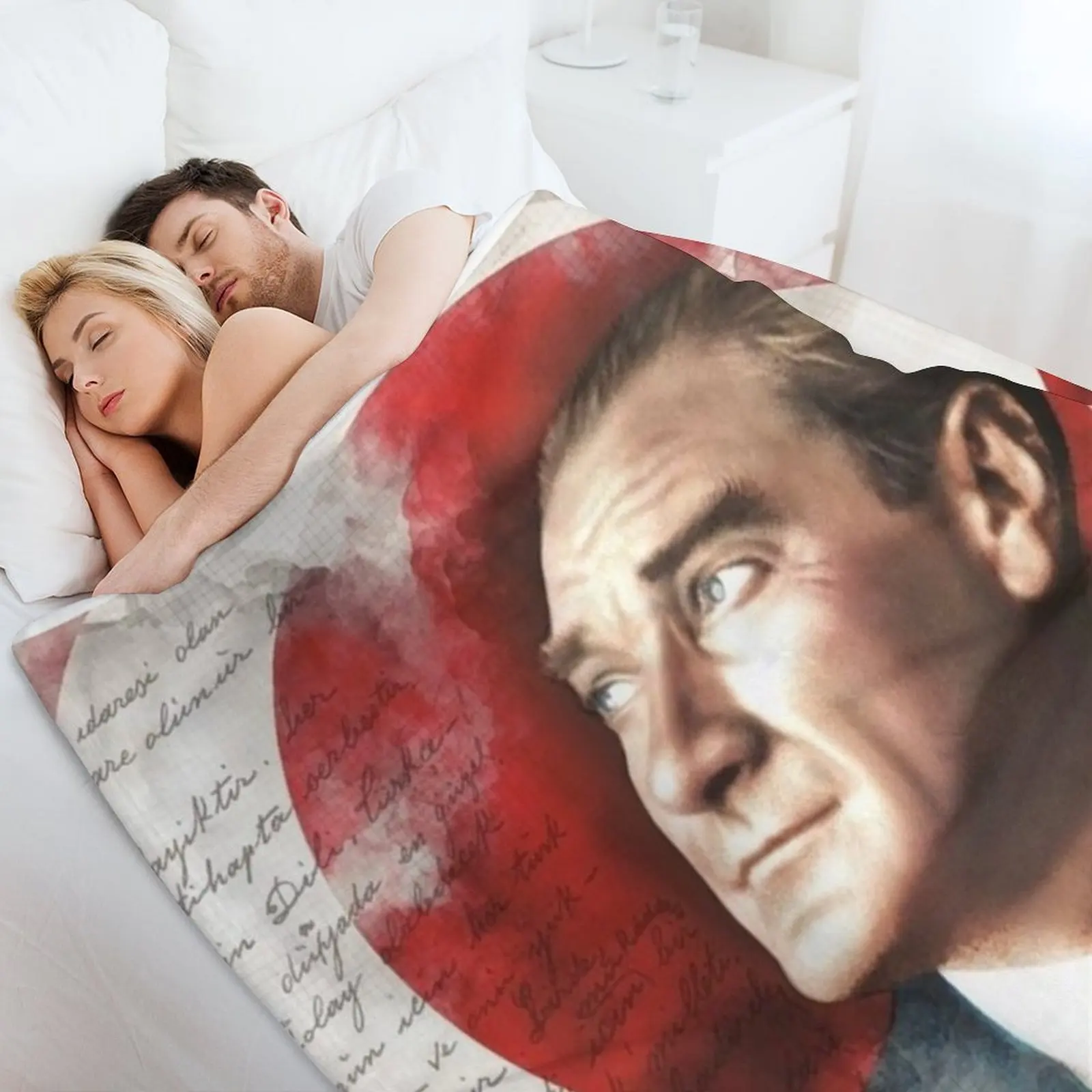 Одеяло с турецким флагом Ататюрка