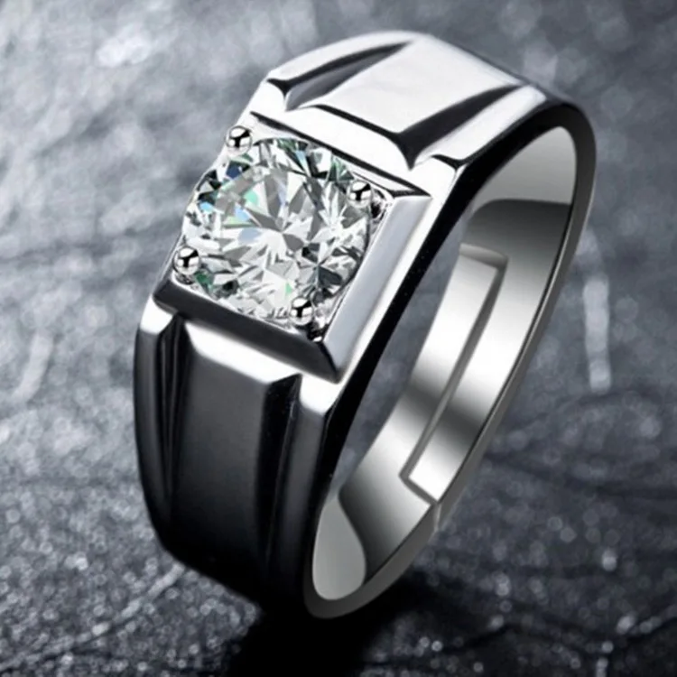 

Новинка деловое агрессивное покрытое 18K платиновым открытое мужское кольцо Мужская живая Мода Свадебные ювелирные изделия