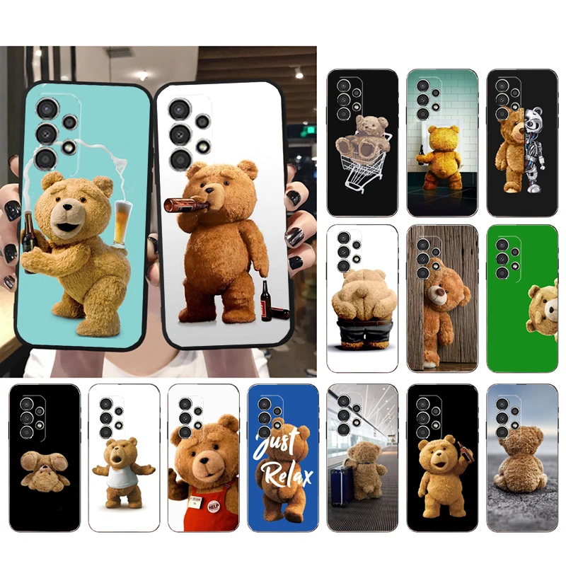 

Bear Beer Phone Case for Samsung Galaxy A73 A13 A22 A32 A71 A33 A52 A53 A72 A73 A51 A31 A23 A34 A54 A52 A53S Funda