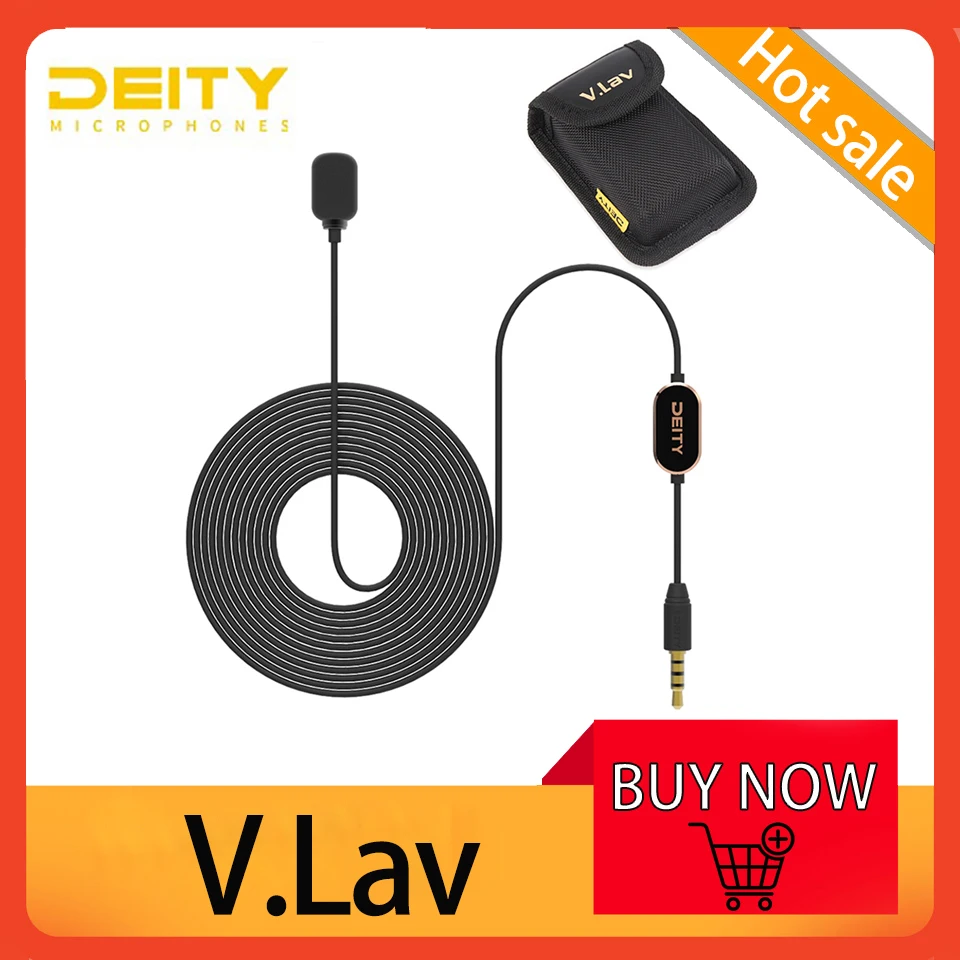 

Deity V.Lav Lavalier Professional Microphone Omni-directional Condenser Microphone Mic for Mobile Phone Canon Nikon Sony Camera