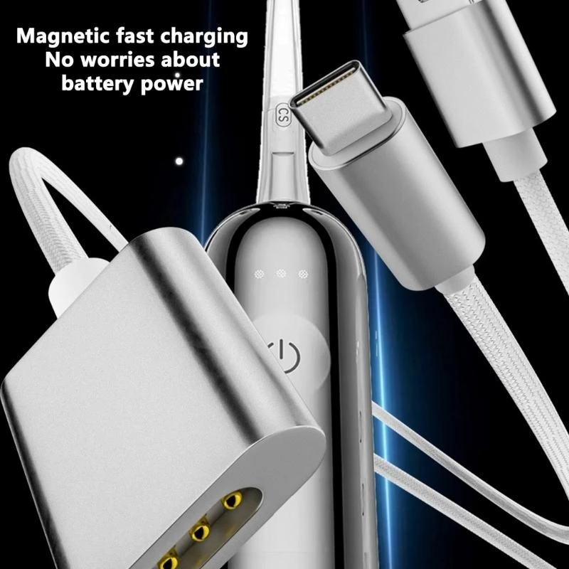 Фото 1 м длиной типа C/USB Адаптер зарядного кабеля для электрических зубных щетков Laifen LFTB01-P с магнитным интерфейсом 896C №1