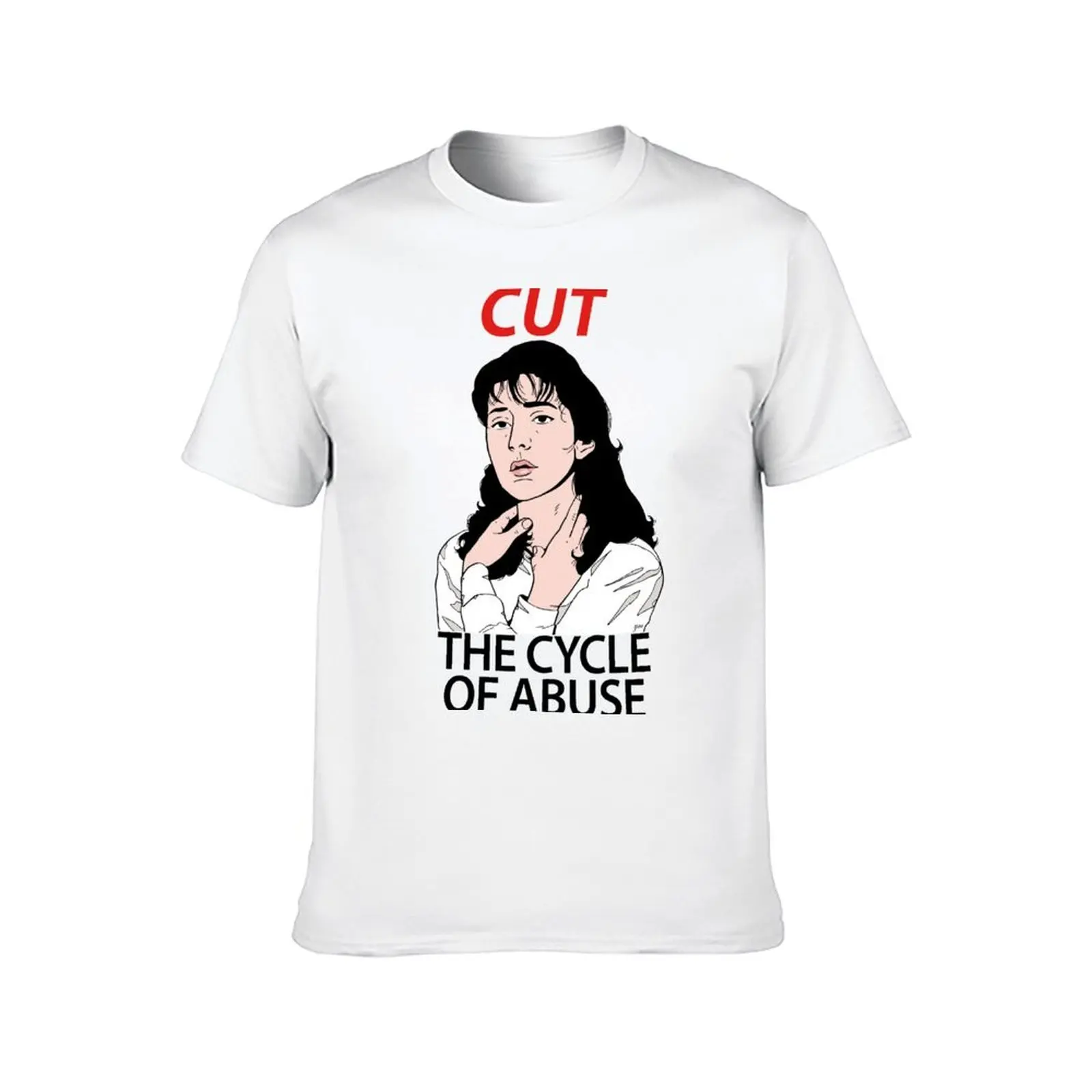 Фото Футболка Lorena (Cut the Cycle of Abuse) мужская, хлопковая, с графическим принтом, забавная футболка для мужчин №2