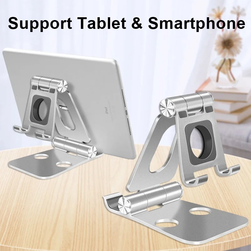 tongdaytech 2in1 desk phone holder stand for iphone 12 11 pro max tablet metal foldable phone stand soporte para telefono movil free global shipping