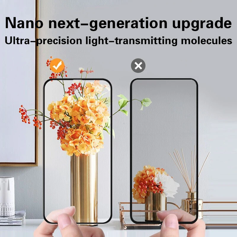 4Pcs Screen Protector For iPhone 14 13 12 11 Pro Max Tempered Film For iPhone 6 7 8 Plus X XR XS Max Full Cover Protective Glass