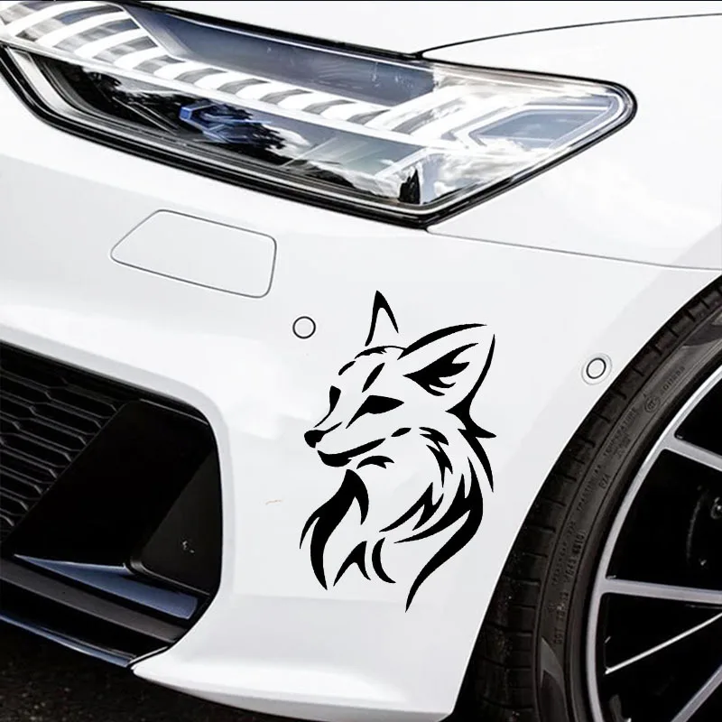 Креативные автомобильные наклейки с лисьей головой 10x15 8 см декоративная