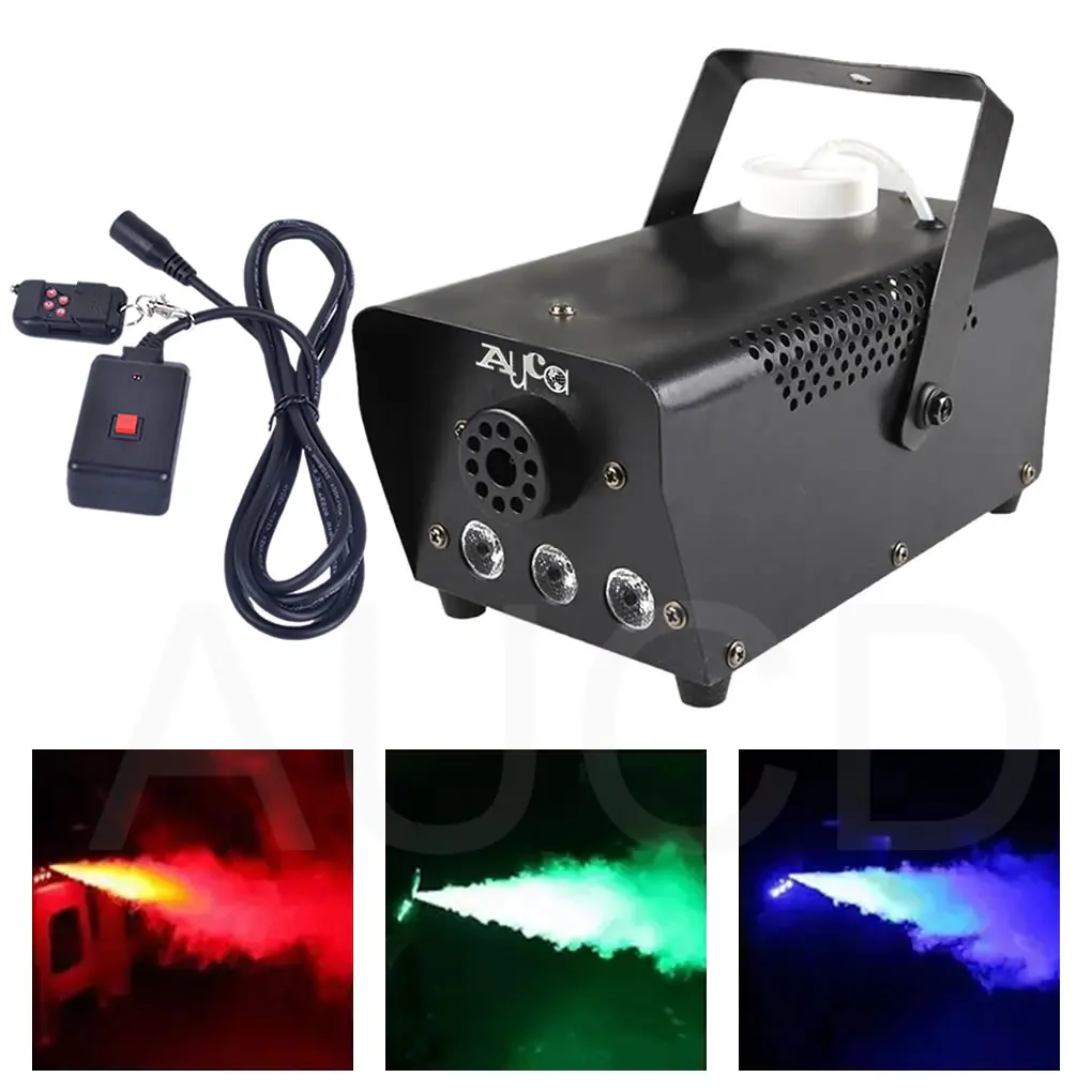 

2in1 Wire Wifi Remote Control & 400W RGB LED Lights Fog Smoke Machine Disinfection Stage Disco Party Show Effect Fogger Machine