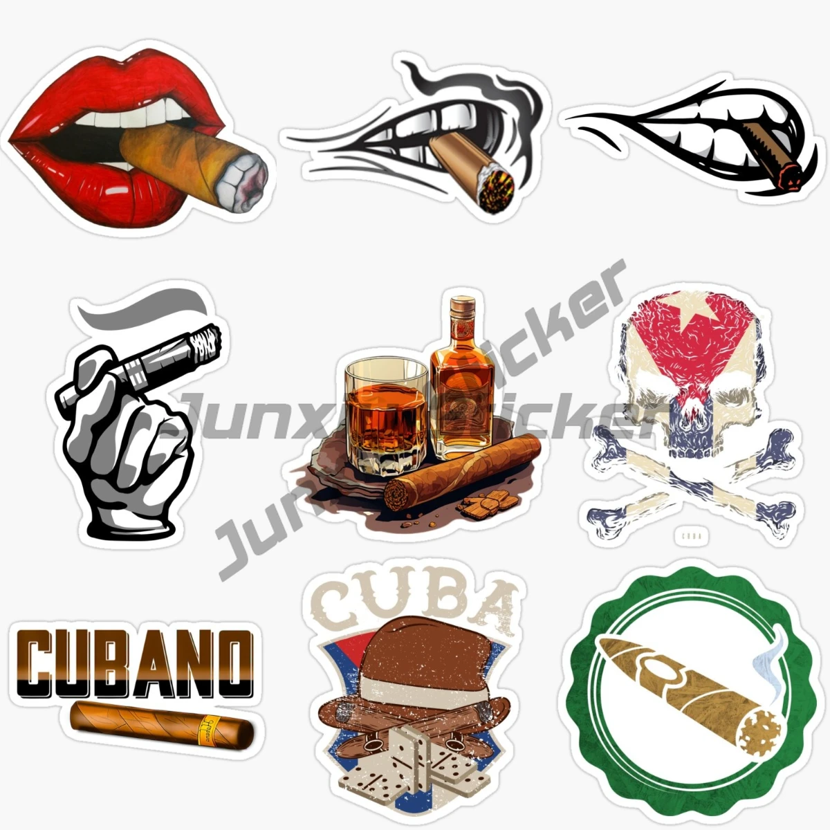Фото Кубинская сигара CIGARROS CUBANOS, креативная наклейка для ноутбука, мотоцикла, бампера, водонепроницаемая гоночная наклейка, виниловая самоклеящаяся наклейка для автомобиля №1
