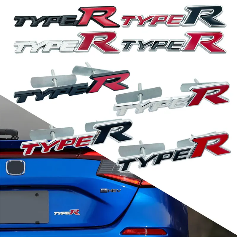 3D Металлическая Автомобильная наклейка Тип R логотип передней решетки радиатора
