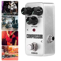 portable electric guitar bass effect pedal compressor booster distortion overdrive 9v adapter 6 35mm plug cable pedal accessory